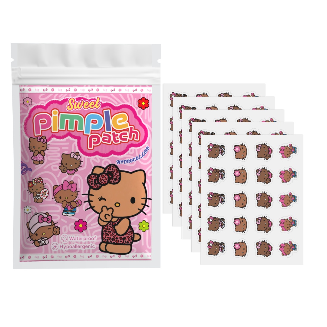 Hydrocolloid Acne Patch - 100개입 헬로키티 여드름 패치, 얼굴 여드름
