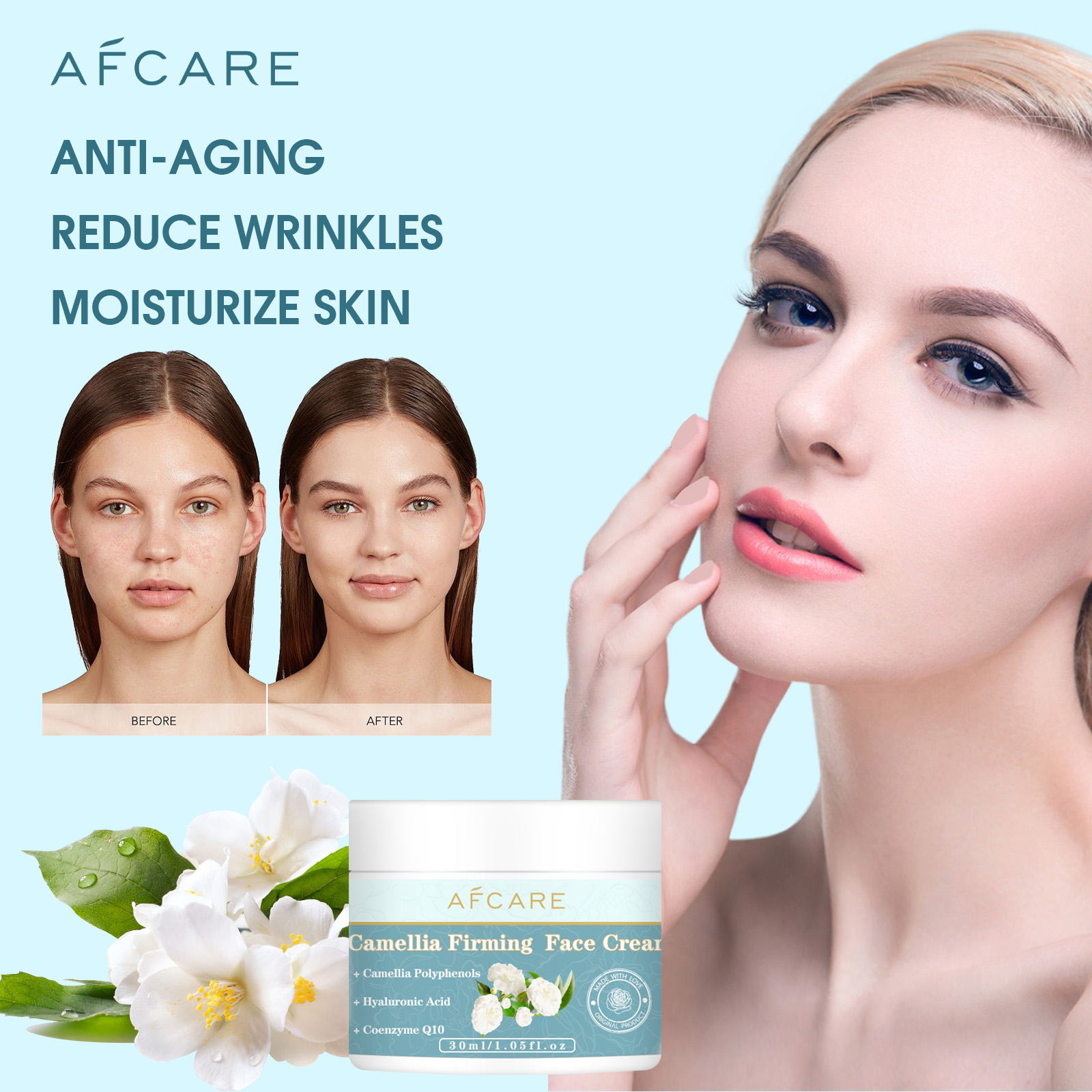 Coenzyme Q10 Cream - 카멜리아 퍼밍 페이스 크림, 안티 링클