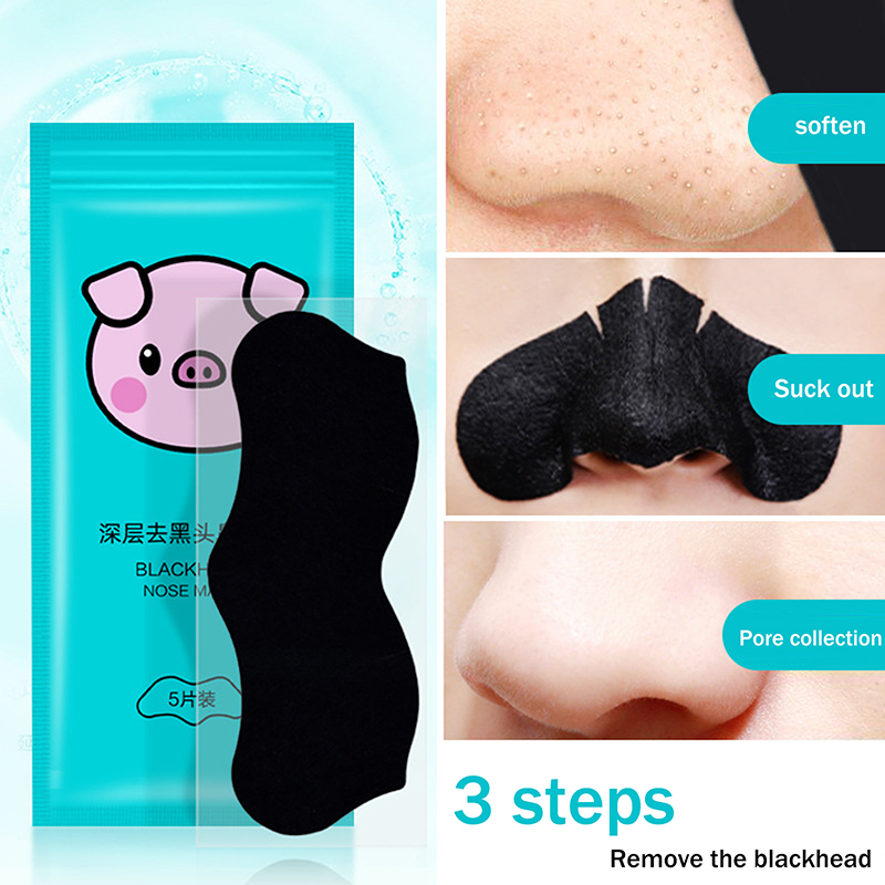 Charcoal Pore Strip - 5/15/25/50개 대나무 숯 블랙헤드 제거 코