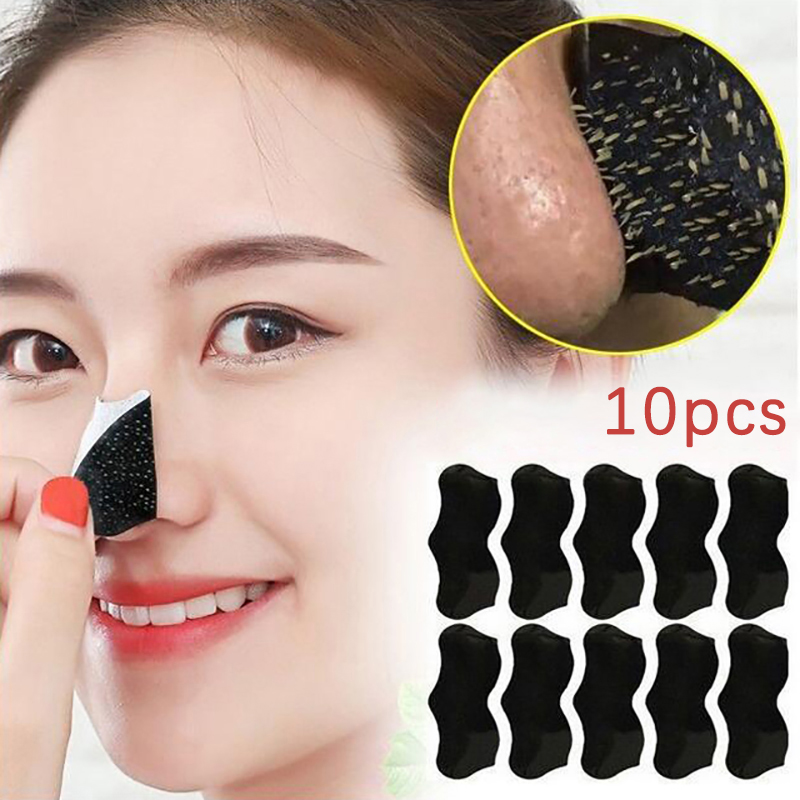 Charcoal Pore Strip - 10개입 유니섹스 블랙헤드 제거 마스크 필오프