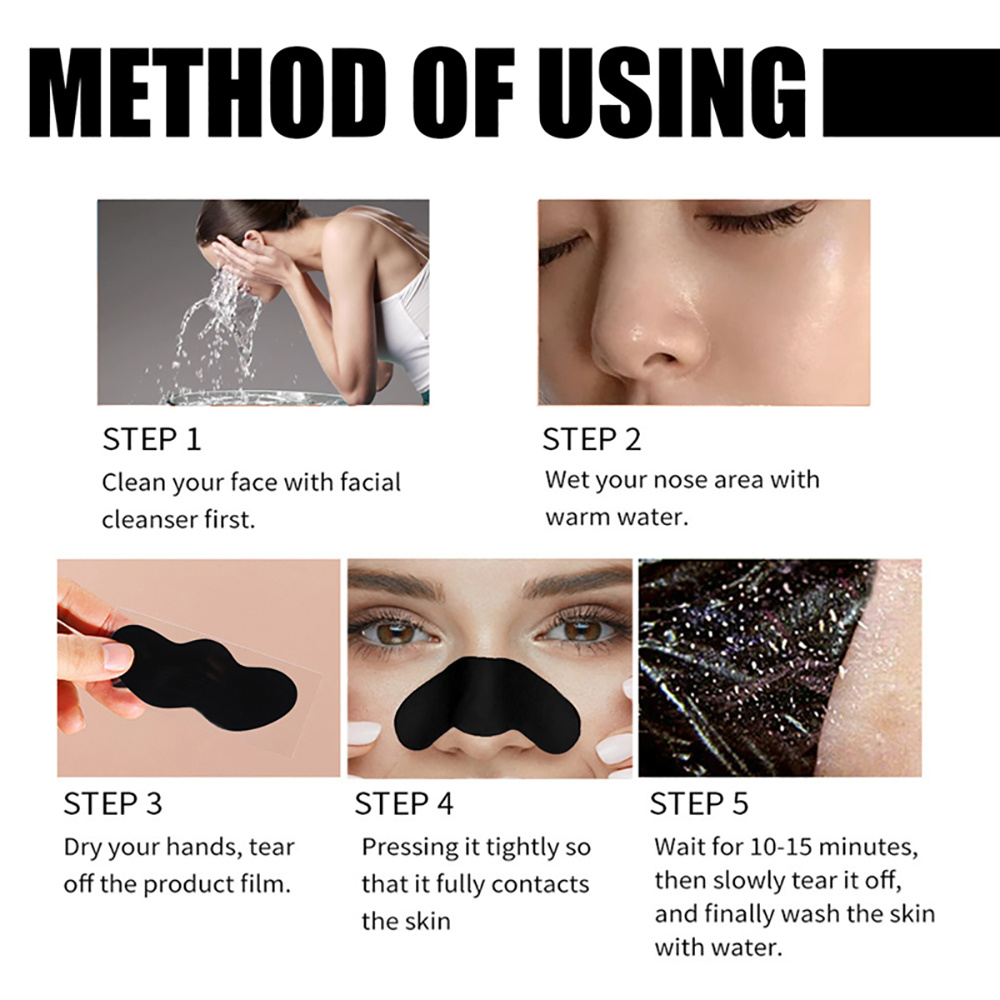 10/20/50/100PCS 코 블랙헤드 리무버 마스크 - Charcoal Pore Strip 리뷰 및 가격