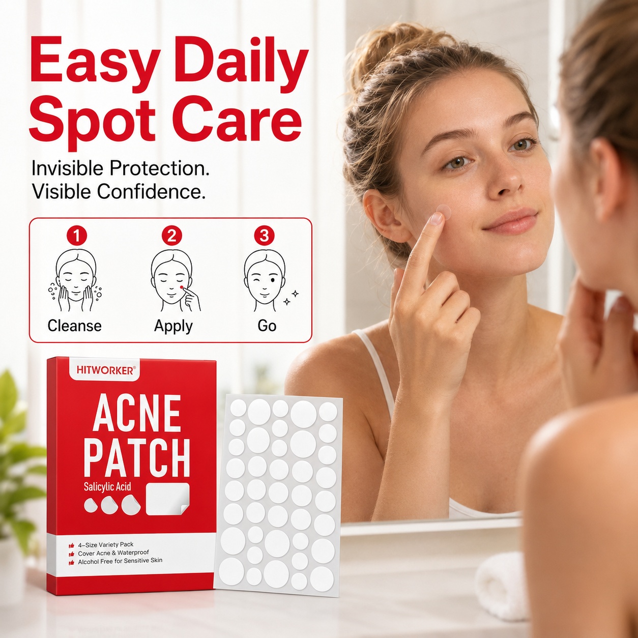 하이드로콜로이드 여드름 패치, 510개, 4가지 사이즈 - Hydrocolloid Acne Patch 리뷰 및 가격