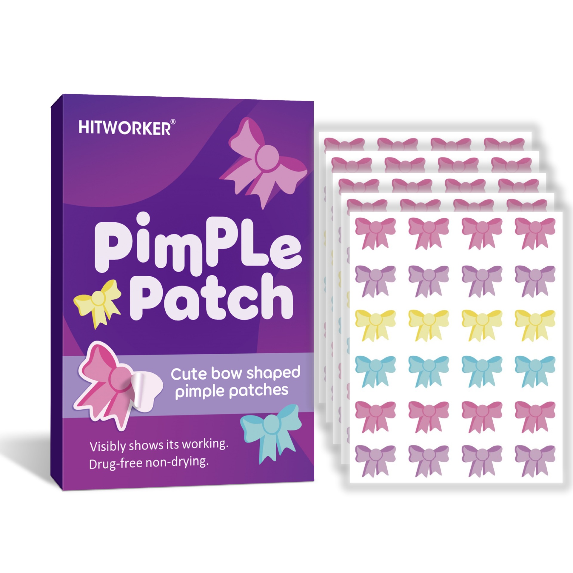 120개입 리본 모양 여드름 패치, 귀여운 리본 모양  - Hydrocolloid Acne Patch 리뷰 및 가격