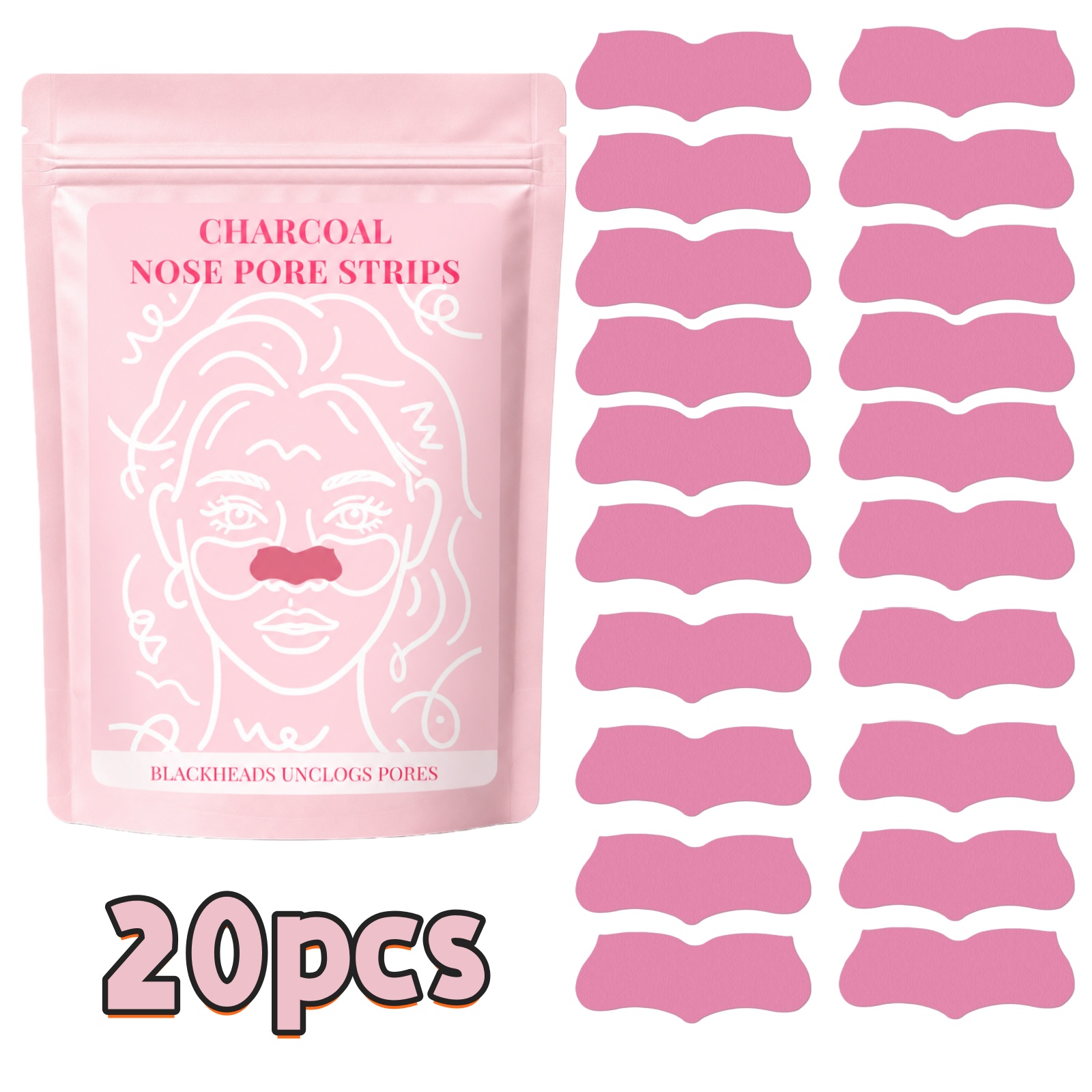 20개입 딥 클렌징 블랙헤드 제거 코팩, 모공 축소 코 - Charcoal Pore Strip 리뷰 및 가격