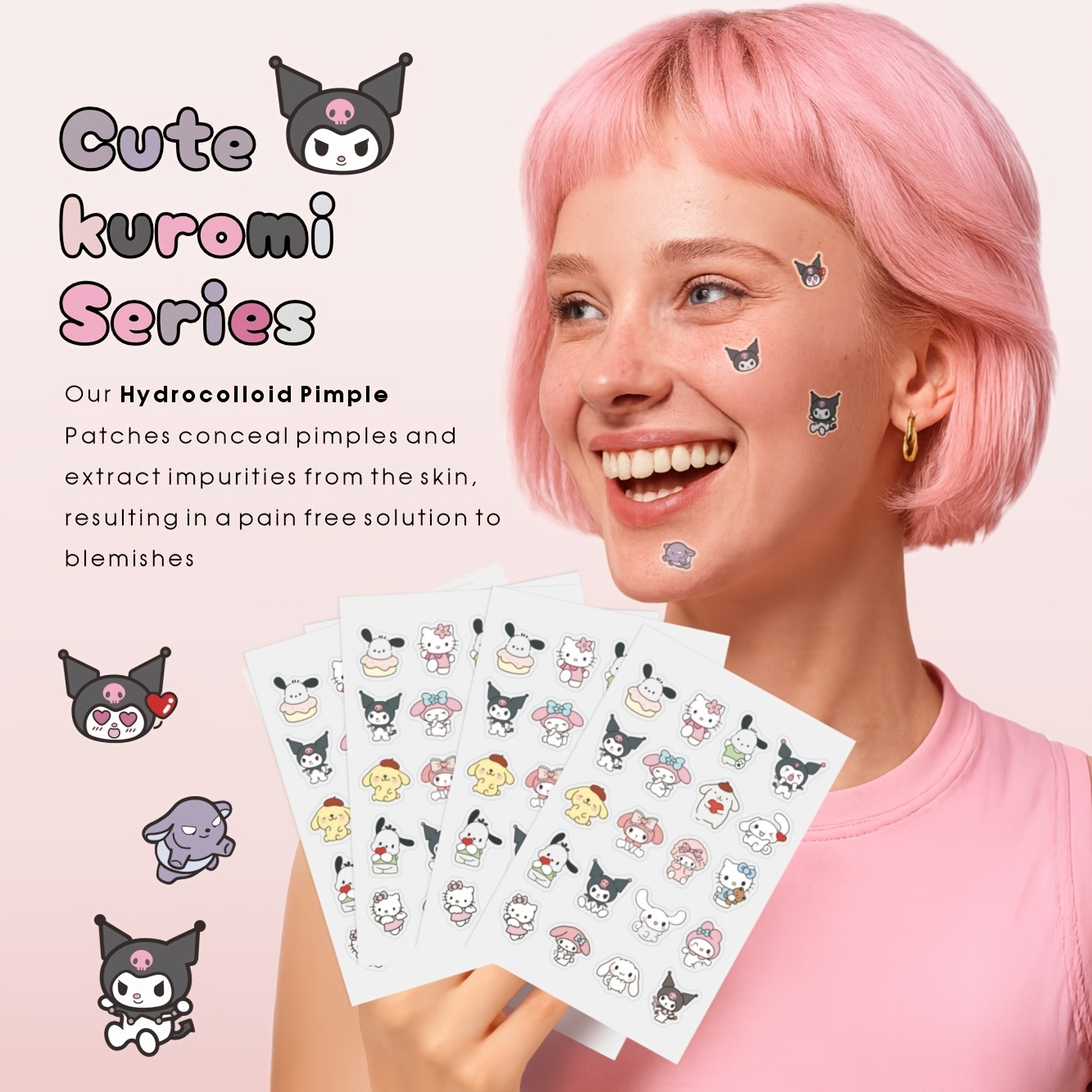 20/80개입 산리오 헬로키티 만화 하이드로콜로이드 여 - Hydrocolloid Acne Patch 리뷰 및 가격