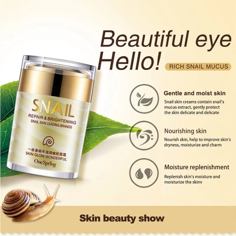 눈가 주름을 제거하는 안티에이징 화이트닝 달팽이 크림  - Snail Cream Gel 리뷰 및 가격