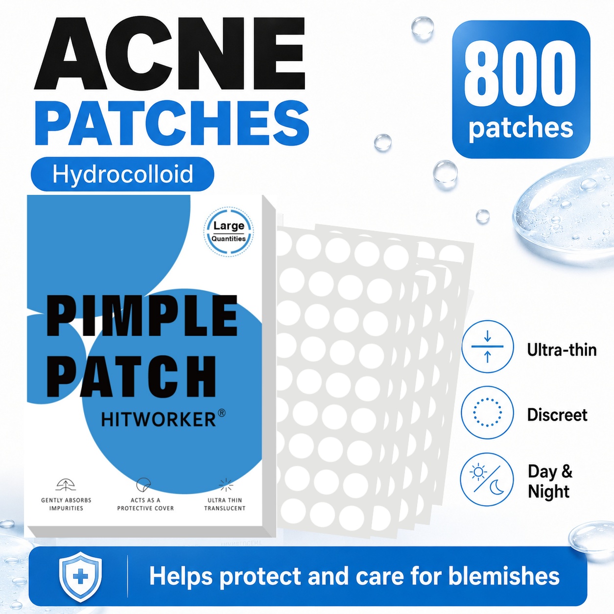 800개 하이드로콜로이드 여드름 패치, 투명 블레미쉬  - Hydrocolloid Acne Patch 리뷰 및 가격