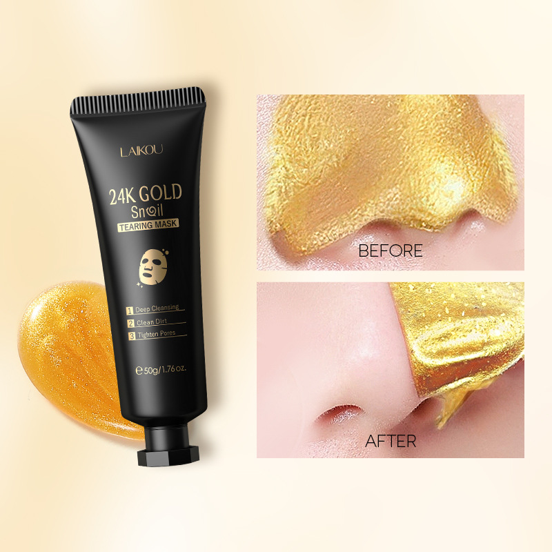 LAIKOU 24K 골드 사쿠라 필링 페이스 마스크 안 - Snail Cream Gel 리뷰 및 가격